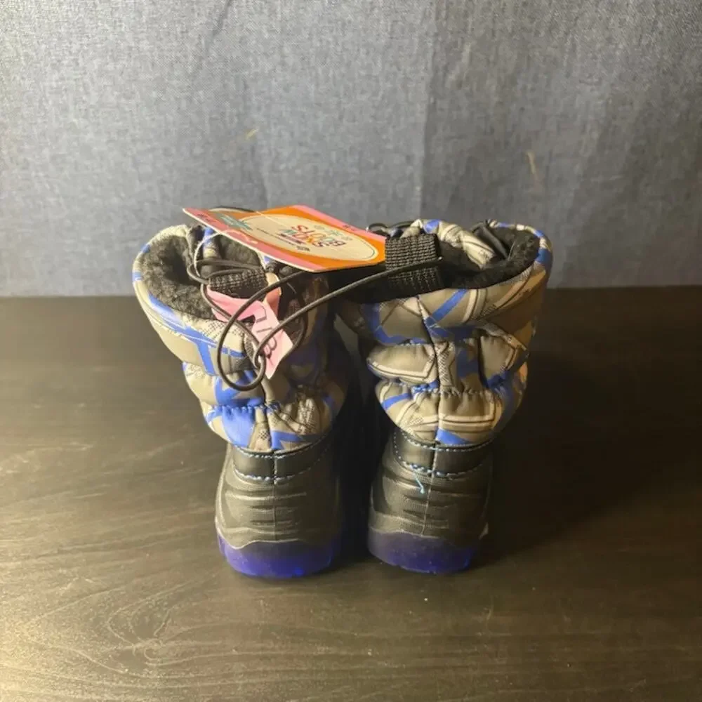 Member's Mark Kid's Snow Boot Sz 7/8 NWT Blue Gray Black